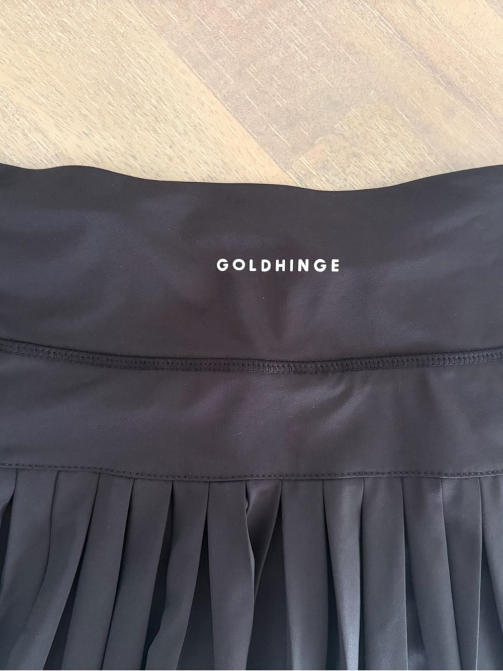 GoldHinge Women's Black Pleated Active Skirt 15" BLACK NWOT TENNIS SKIRT medi